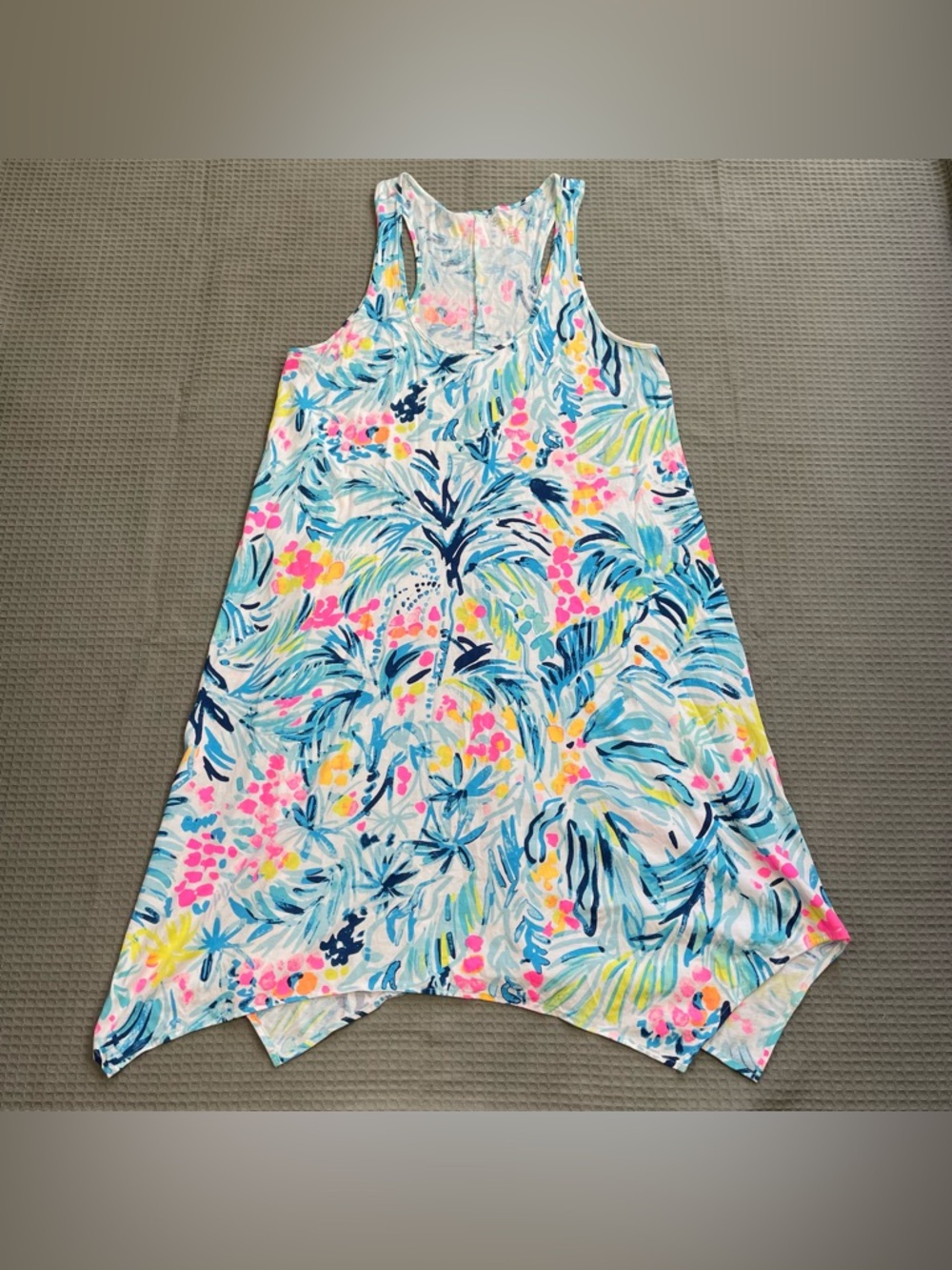 Lilly Pulitzer‎ Melle Dress Small Womens Tippy Top Serene Blue Tank Pima Cotton